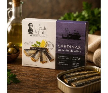 Sardinas El Legado de Lola 4/8 en Aceite de Oliva | La Veta